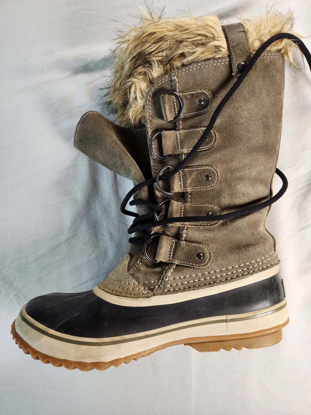 SOREL Joan Of Arctic Women Winter Snow Boots Waterproof Faux Fur Size 9.5